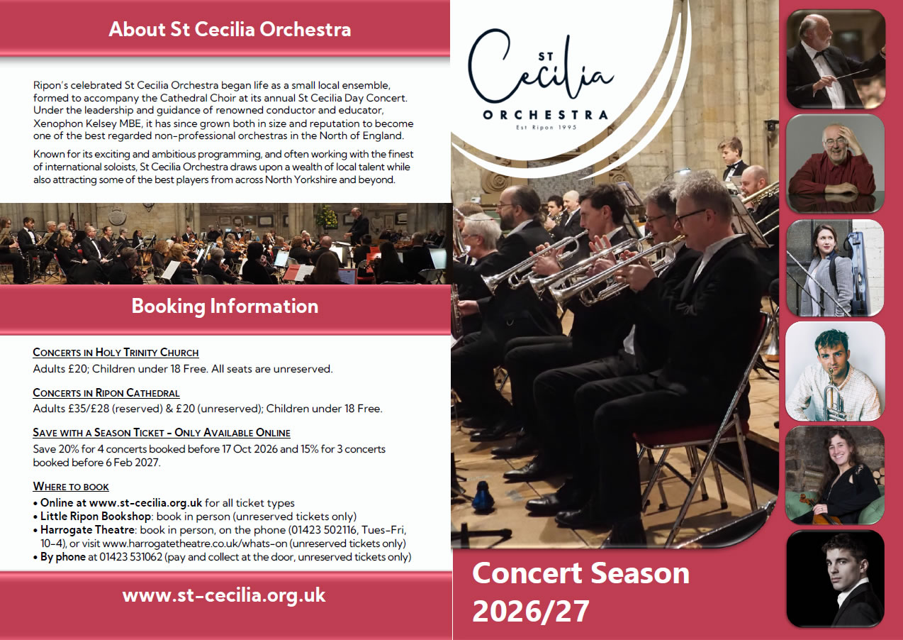 St Cecilia Orchestra 2026-2027 booklet page 1